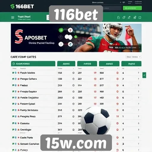 Apostas esportivas diversificadas no site 116bet